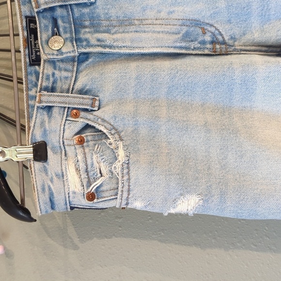 Abercrombie & Fitch Annie High Rise Girlfriend Jeans Size Zipper Size 25/0 Reg - Picture 5 of 16